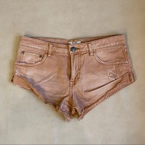 Free People | Camel Jean Shorts